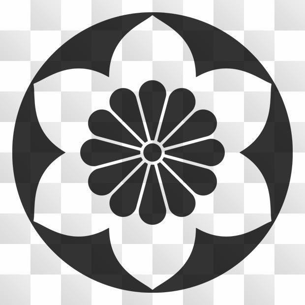 鉄線紋 (てっせん) 日本の実用家紋 ZIP (AI, PNG, PSD)