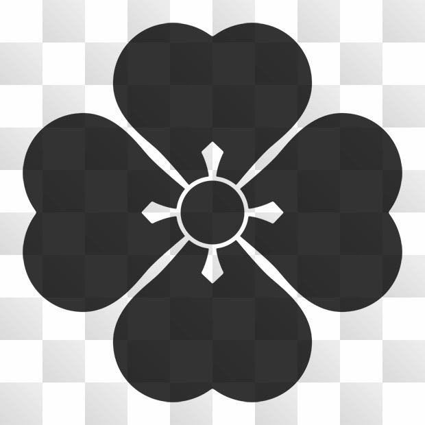田字草紋 (でんじそう) 日本の実用家紋 ZIP (AI, PNG, PSD)