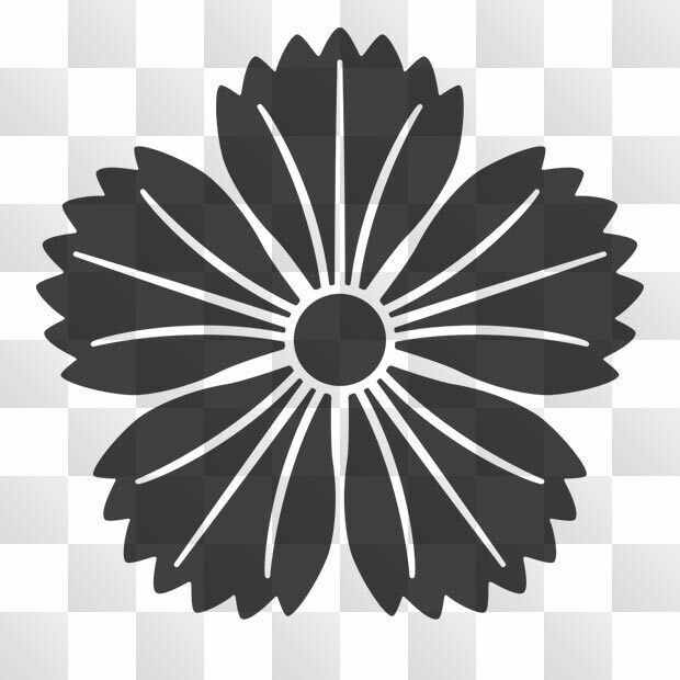 撫子紋 (なでしこ) 日本の実用家紋 ZIP (AI, PNG, PSD)