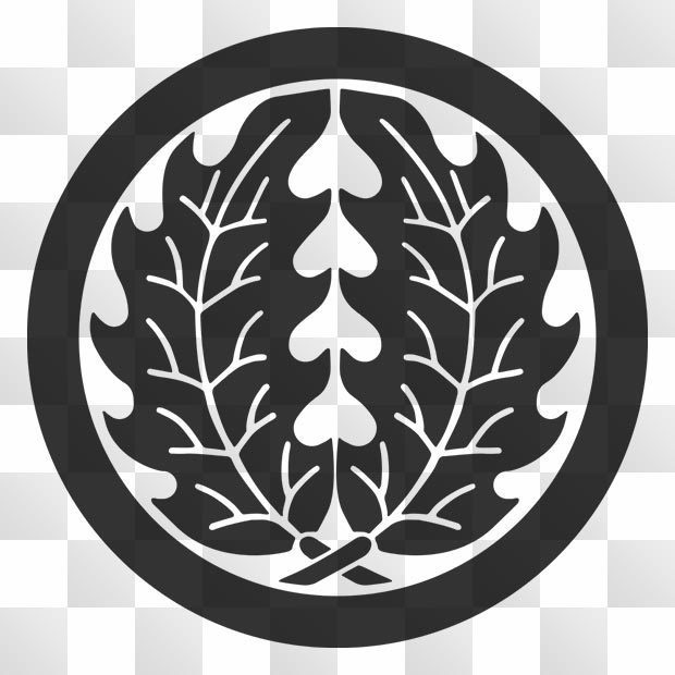 柊紋 (ひいらぎ) 日本の実用家紋 ZIP (AI, PNG, PSD)