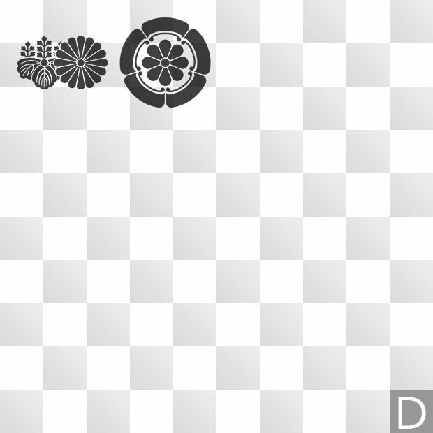 菊紋 (きく) 日本の実用家紋 ZIP (AI, PNG, PSD)