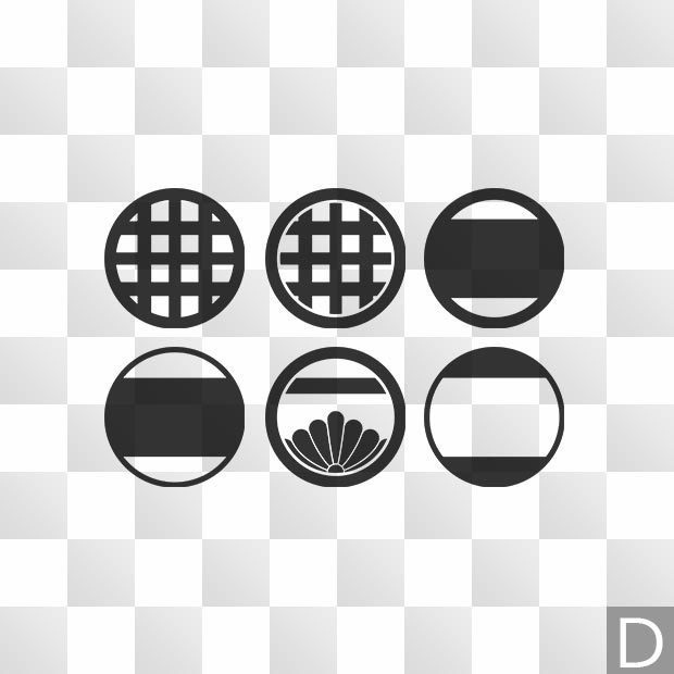 引両紋 (ひきりょう) 日本の実用家紋 ZIP (AI, PNG, PSD)