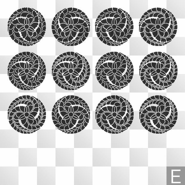 藤紋 (ふじ) 日本の実用家紋 ZIP (AI, PNG, PSD)