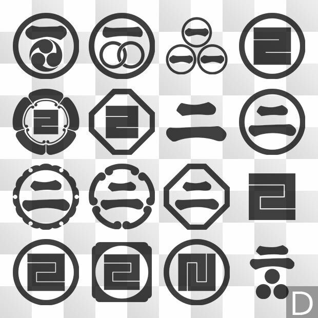 字紋 (じ) 日本の実用家紋 ZIP (AI, PNG, PSD)
