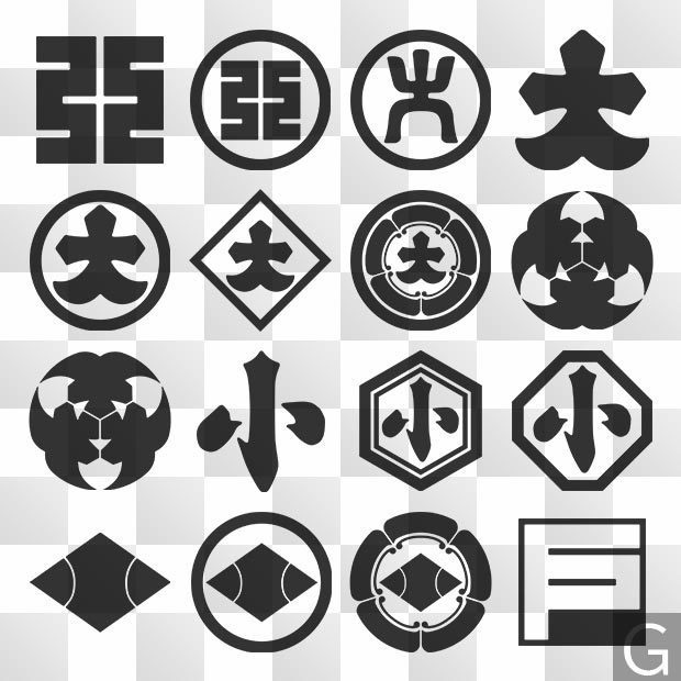 字紋 (じ) 日本の実用家紋 ZIP (AI, PNG, PSD)