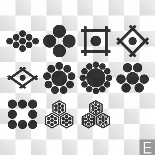 星紋 (ほし) 日本の実用家紋 ZIP (AI, PNG, PSD)