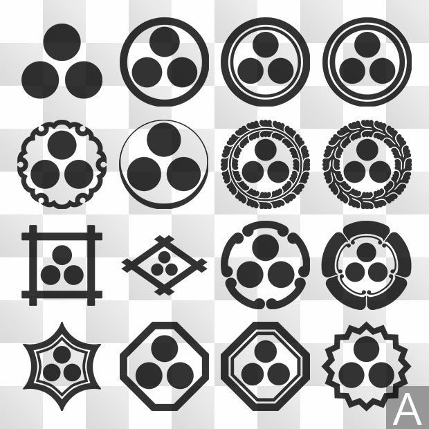 星紋 (ほし) 日本の実用家紋 ZIP (AI, PNG, PSD)