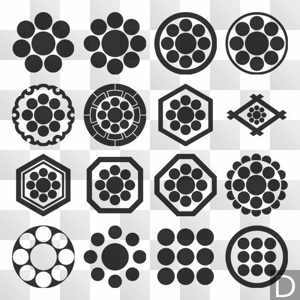 星紋 (ほし) 日本の実用家紋 ZIP (AI, PNG, PSD)