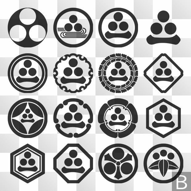 星紋 (ほし) 日本の実用家紋 ZIP (AI, PNG, PSD)