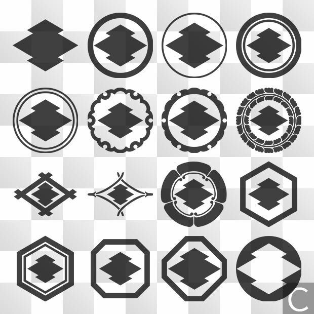 松紋 (まつ) 日本の実用家紋 ZIP (AI, PNG, PSD)