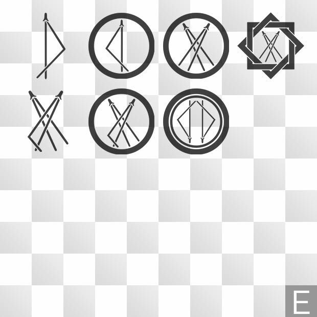松紋 (まつ) 日本の実用家紋 ZIP (AI, PNG, PSD)