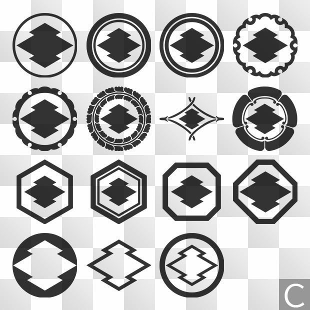 松紋 (まつ) 日本の実用家紋 ZIP (AI, PNG, PSD)