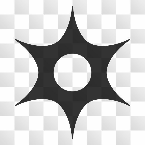 鞠鋏紋 (まりばさみ) 日本の実用家紋 ZIP (AI, PNG, PSD)