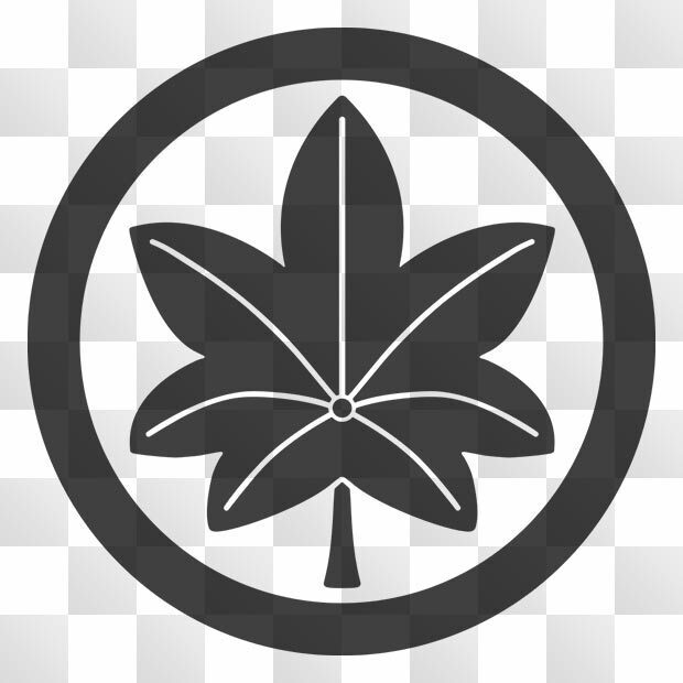 紅葉紋 (もみじ) 日本の実用家紋 ZIP (AI, PNG, PSD)