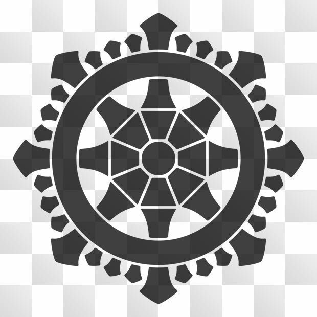 輪宝紋 (りんほう) 日本の実用家紋 ZIP (AI, PNG, PSD) - 家紋藝術