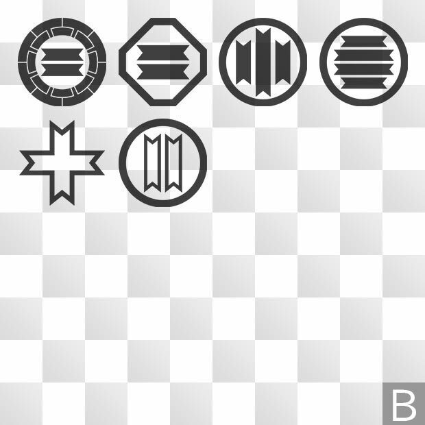 竹紋 (たけ) 日本の実用家紋 ZIP (AI, PNG, PSD)