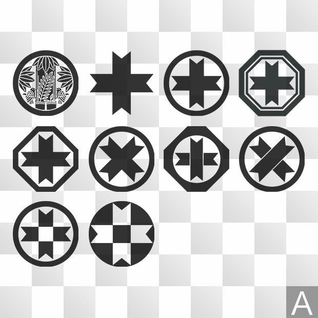 竹紋 (たけ) 日本の実用家紋 ZIP (AI, PNG, PSD)