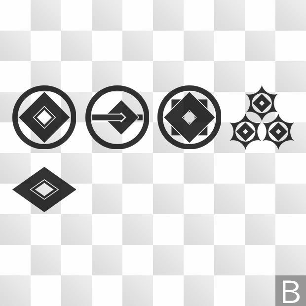 釘抜紋 (くぎぬき) 日本の実用家紋 ZIP (AI, PNG, PSD)