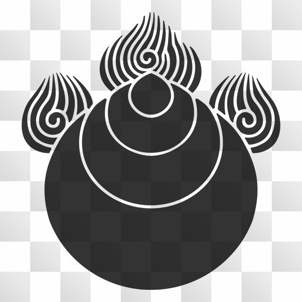 珠紋 (たま) 日本の実用家紋 ZIP (AI, PNG, PSD)