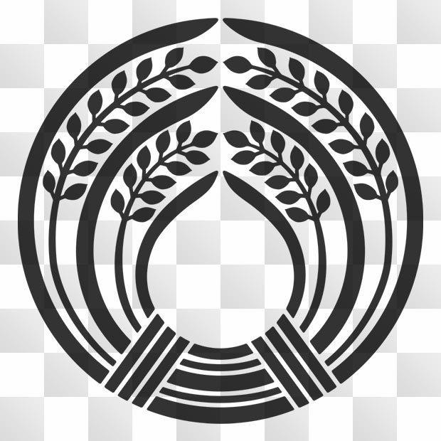 稲紋 (いね) 日本の実用家紋 ZIP (AI, PNG, PSD)