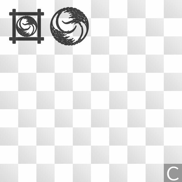 稲紋 (いね) 日本の実用家紋 ZIP (AI, PNG, PSD)