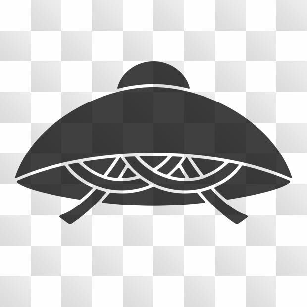 笠紋 (かさ) 日本の実用家紋 ZIP (AI, PNG, PSD)