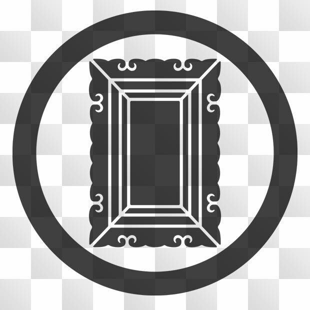 額紋 (がく) 日本の実用家紋 ZIP (AI, PNG, PSD)