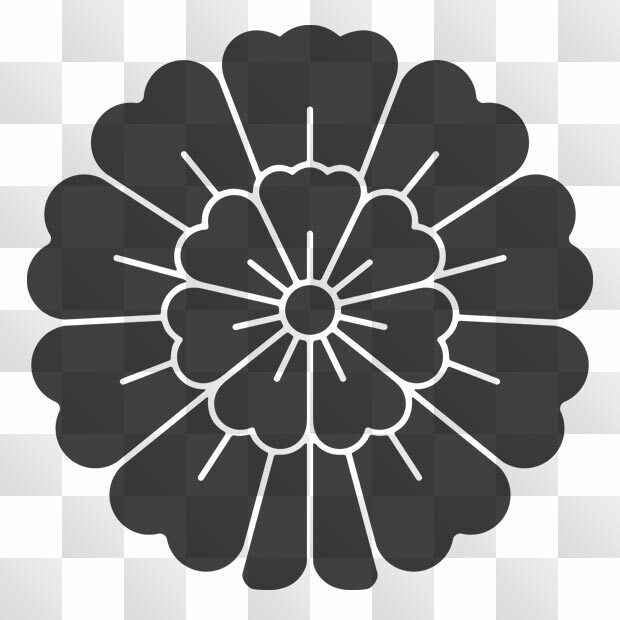 山吹紋 (やまぶき) 日本の実用家紋 ZIP (AI, PNG, PSD)