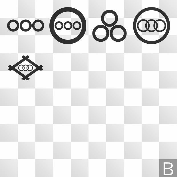 輪紋 (わ) 日本の実用家紋 ZIP (AI, PNG, PSD)