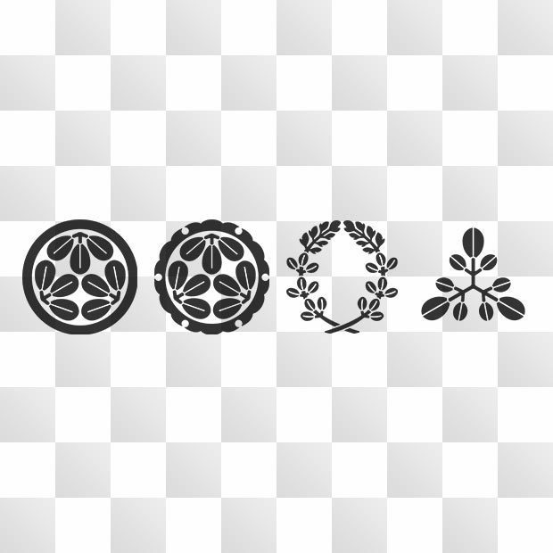 萩紋 (はぎ) 日本の実用家紋 ZIP (AI, PNG, PSD)