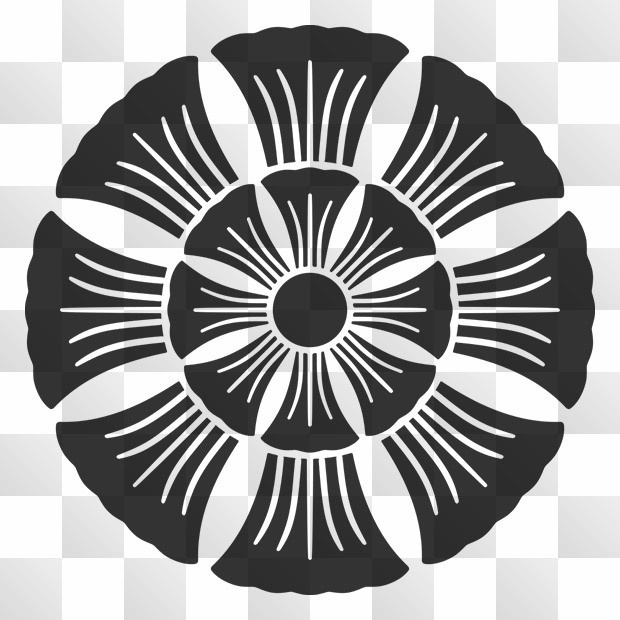 寓生紋 (ほや) 日本の実用家紋 ZIP (AI, PNG, PSD)