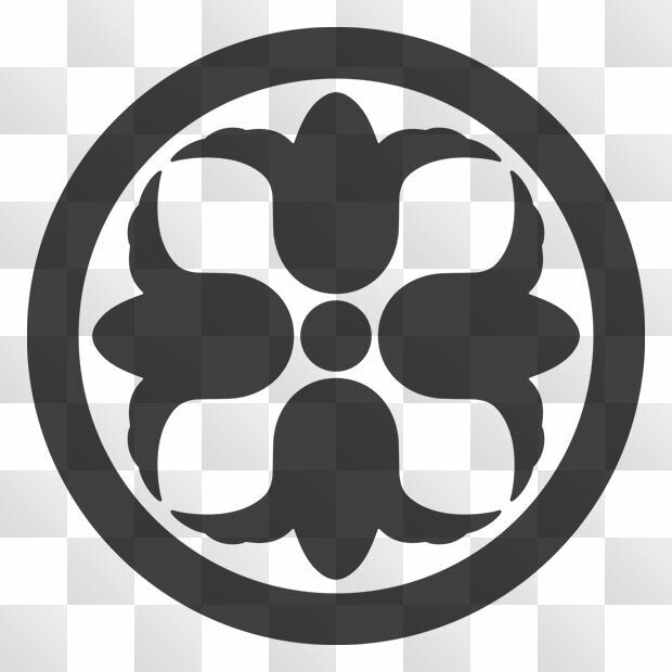 釣鐘草紋 (つりがねそう) 日本の実用家紋 ZIP (AI, PNG, PSD)