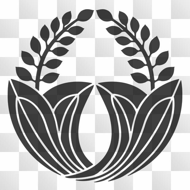 車前草紋 (おおばこ) 日本の実用家紋 ZIP (AI, PNG, PSD)
