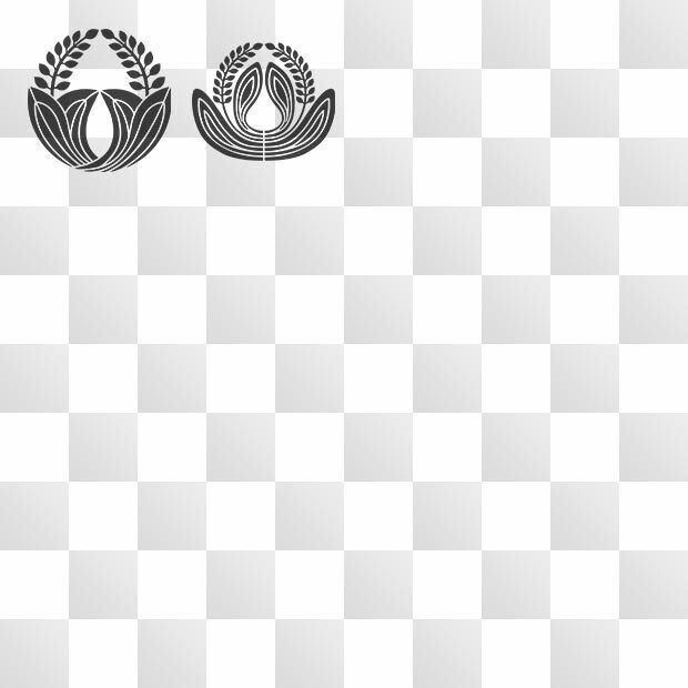車前草紋 (おおばこ) 日本の実用家紋 ZIP (AI, PNG, PSD)
