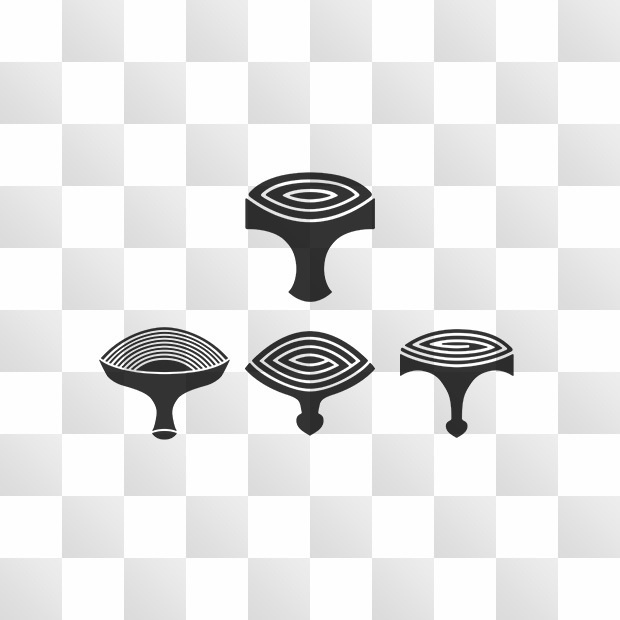 胡馬紋 (こま) 日本の実用家紋 ZIP (AI, PNG, PSD)