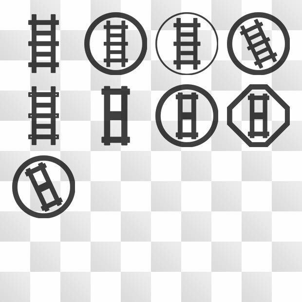 梯子紋 (はしご) 日本の実用家紋 ZIP (AI, PNG, PSD)