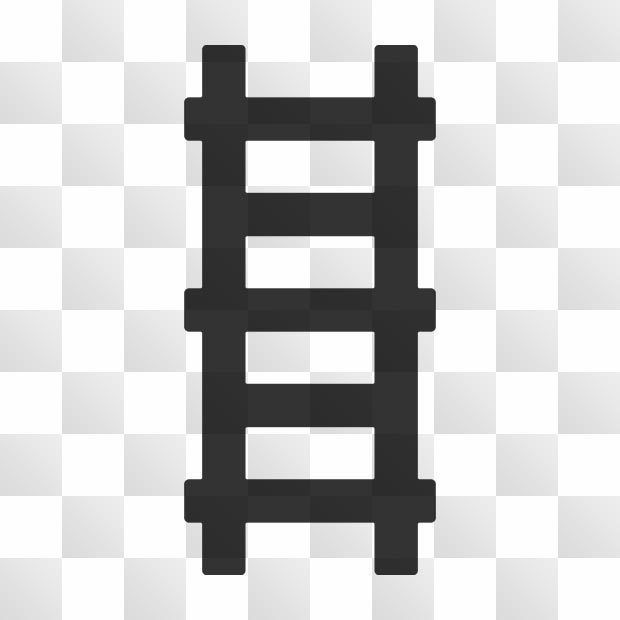 2点 梯子紋 (はしご) 日本の実用家紋 ZIP (AI, PNG, PSD)