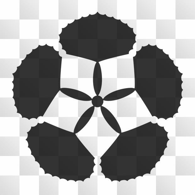 菱の葉紋 (ひしのは) 日本の実用家紋 ZIP (AI, PNG, PSD)