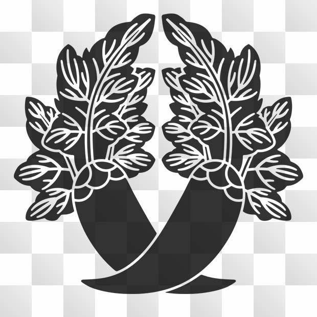 大根紋 (だいこん) 日本の実用家紋 ZIP (AI, PNG, PSD)