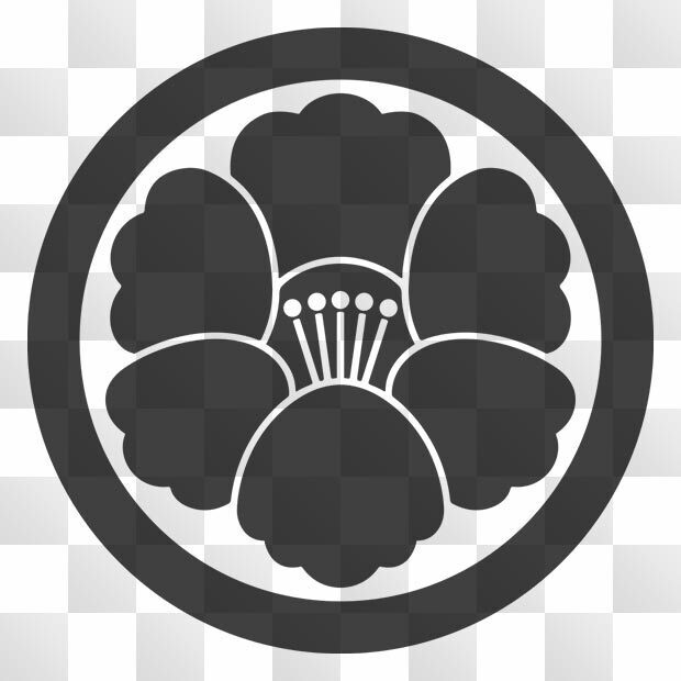 椿紋 (つばき) 日本の実用家紋 ZIP (AI, PNG, PSD)