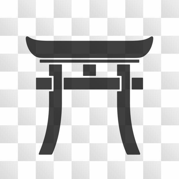 鳥居紋 (とりい) 日本の実用家紋 ZIP (AI, PNG, PSD)