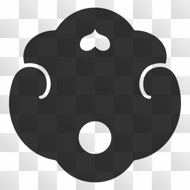 雲版紋 (うんばん) 日本の実用家紋 ZIP (AI, PNG, PSD)
