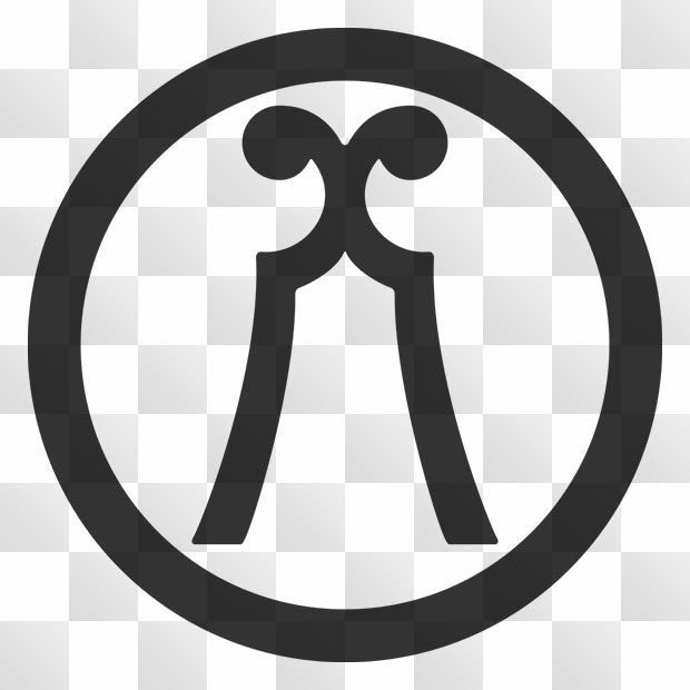 琴柱紋 (ことじ) 日本の実用家紋 ZIP (AI, PNG, PSD)