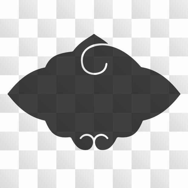 雲紋 (くも) 日本の実用家紋 ZIP (AI, PNG, PSD)