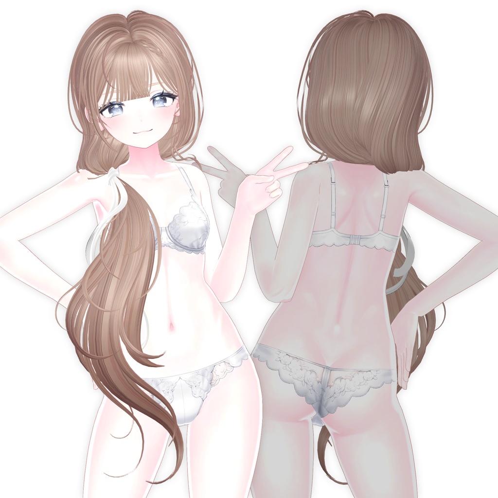 【9アバター対応】 Pure Girl Lowtail Hair