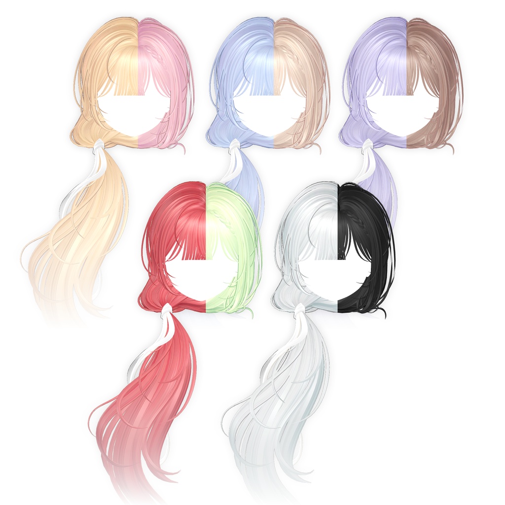 【9アバター対応】 Pure Girl Lowtail Hair