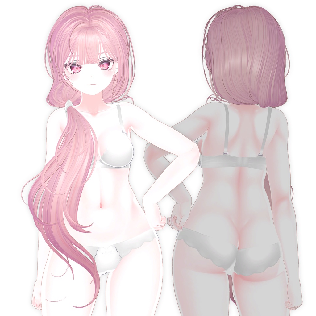 【9アバター対応】 Pure Girl Lowtail Hair