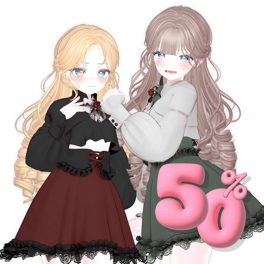 【9アバター対応】 Lolita Girl Hair