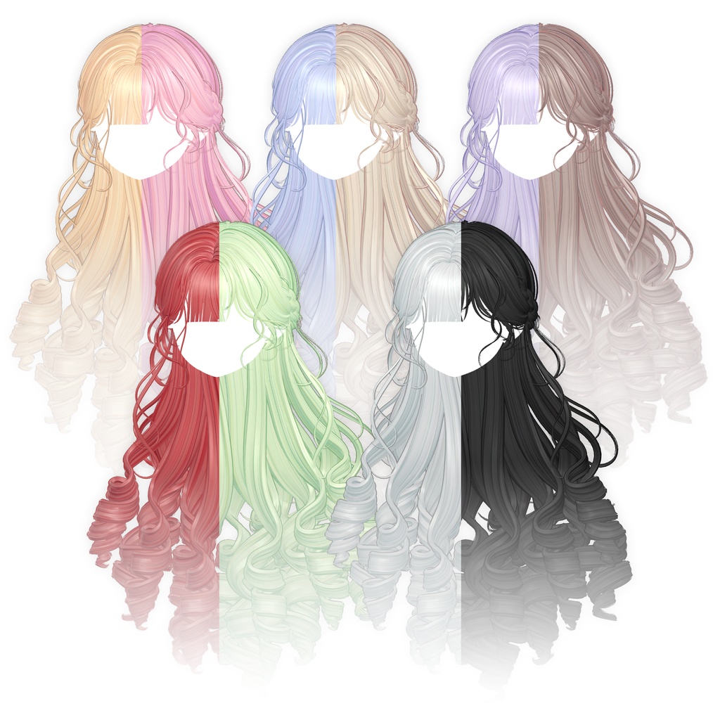 【9アバター対応】 Lolita Girl Hair