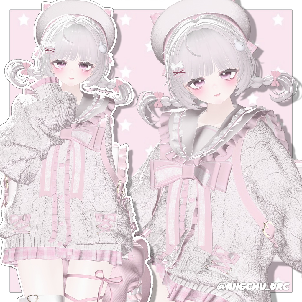【 11アバター対応】 Chibi Girl Cutie Braid [REMAKE] 缩略图 19